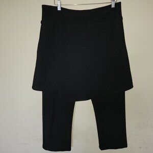 Melow by Melissa Bolduc Cropped Black Skirted Pants Size 14
